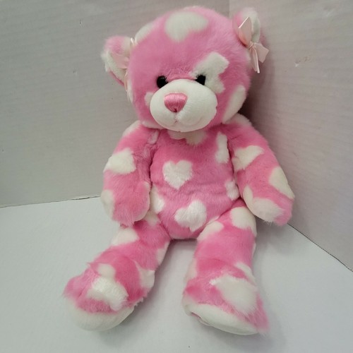 Build bear pink white heart - a,